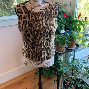 Henri Bendel leopard print vest